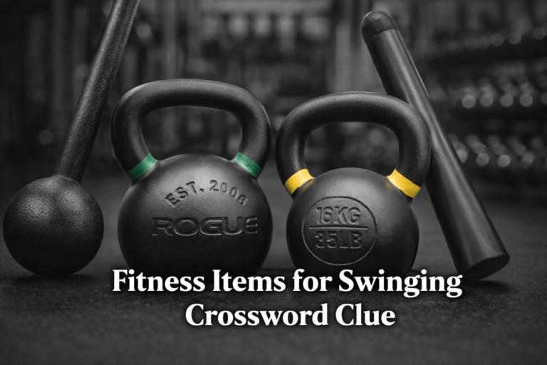 Fitness Items for Swinging Crossword Clue
