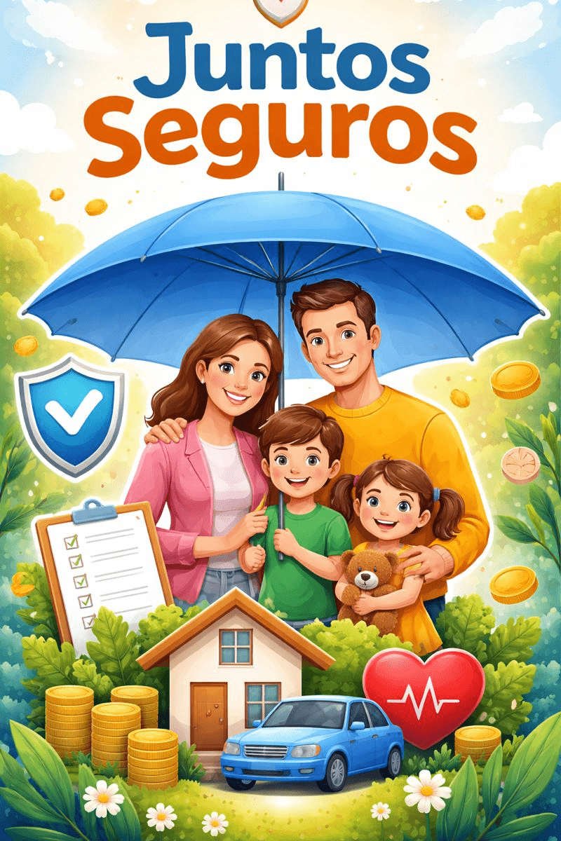 Juntos Seguros themed visual