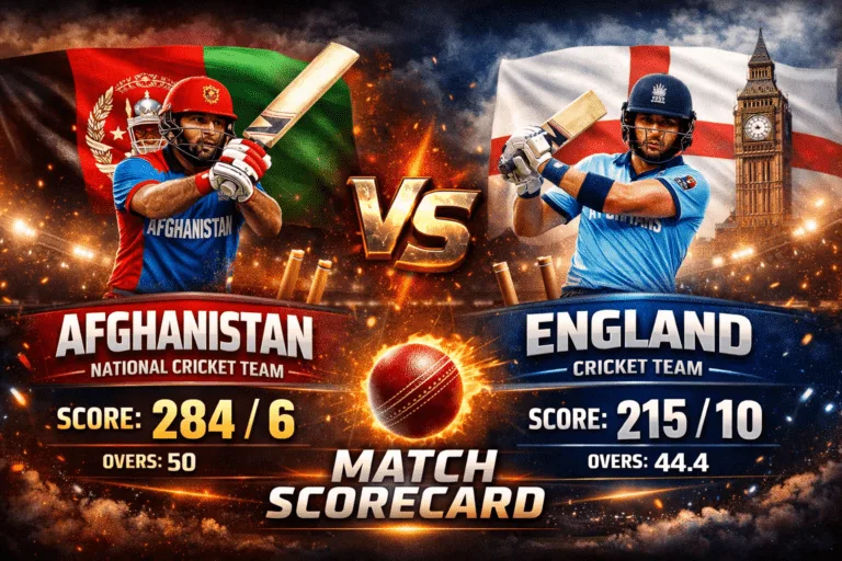 Afghanistan National Cricket Team vs England Cricket Team Match Scorecard
