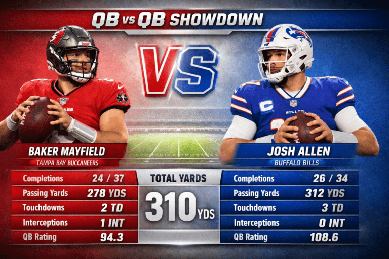 Tampa Bay Buccaneers vs Buffalo Bills Match Player Stats