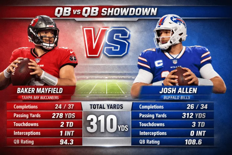 Tampa Bay Buccaneers vs Buffalo Bills Match Player Stats