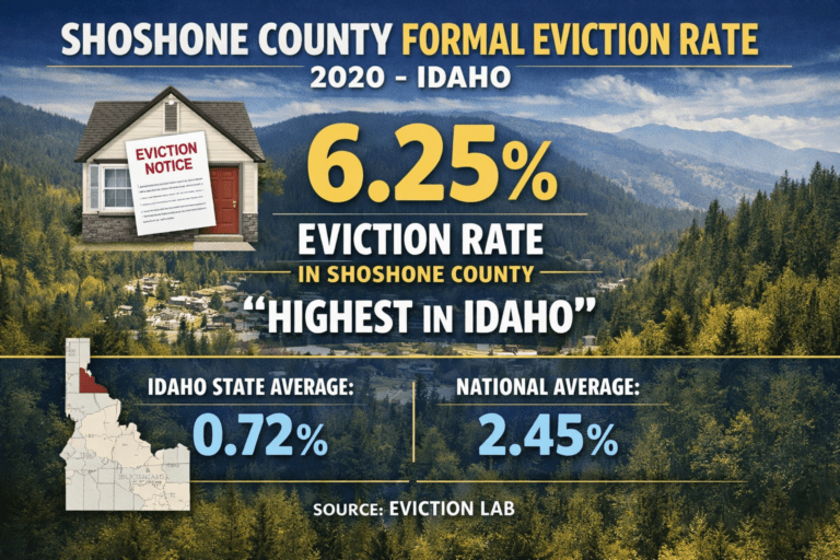 Shoshone County Formal Eviction Rate 2020 Idaho