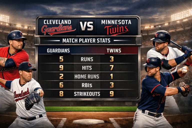 Cleveland Guardians vs Minnesota Twins Match Player Stats
