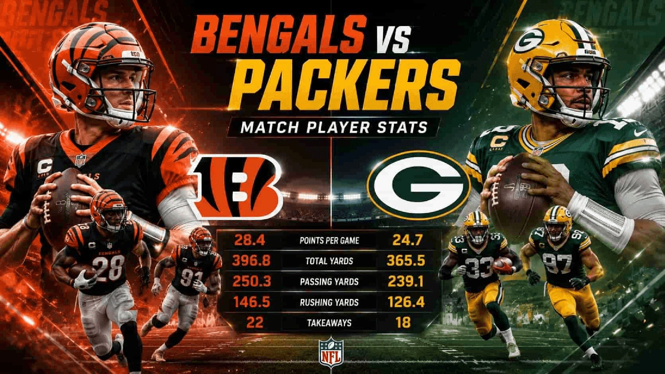 Bengals vs Green Bay Packers Match Player Stats: Complete Breakdown