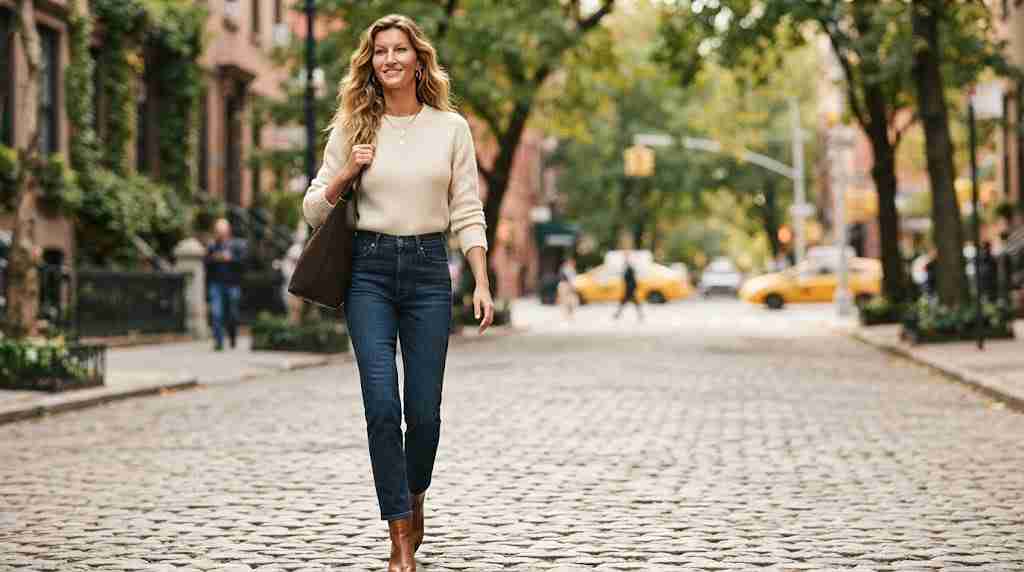 Gisele Bündchen portrait and fashion model